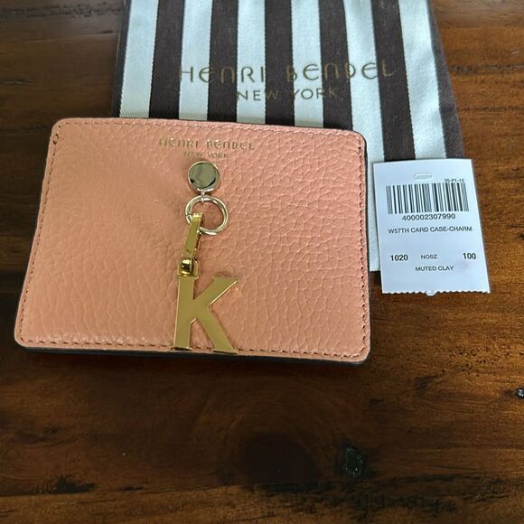 Henri Bendel Card Case with Charm Letter K NWT - Picture 5 of 8